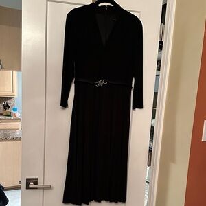 Tommy Hilfiger Black Long Sleeve Dress with Belt